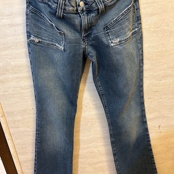 Marciano Blue Slight Flare/ Boot Cut Jeans with Natural Fading - Picture 1 of 8